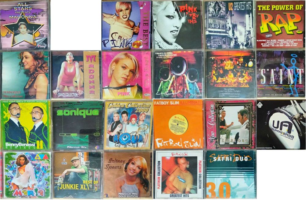 Музыкальные компакт аудиодиски Dance, Trance, House, Хип-хоп/рэп
