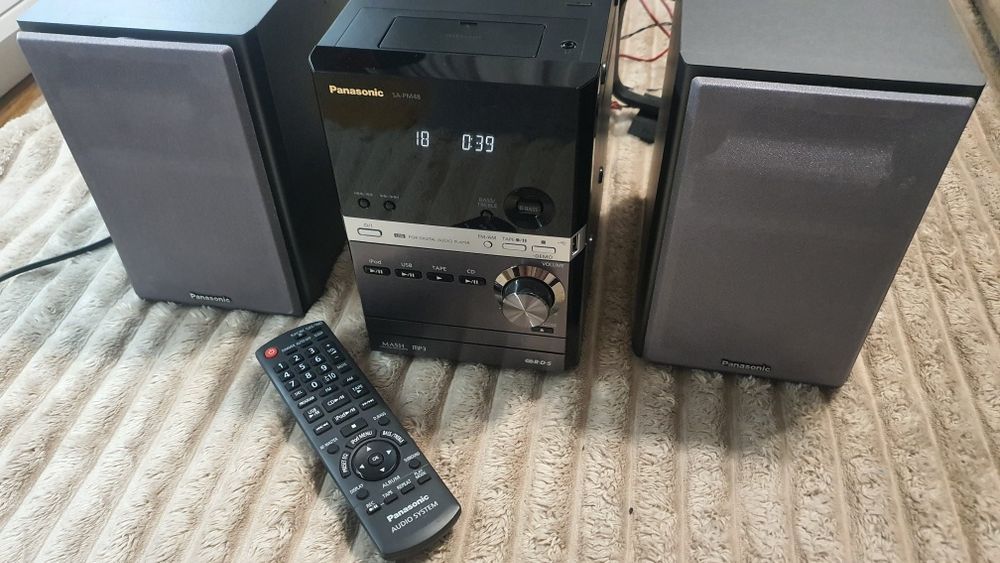 Wieża Panasonic SA-PM48 100% sprawna. USB, CD, TAPE, iPod, Mp3, Radio