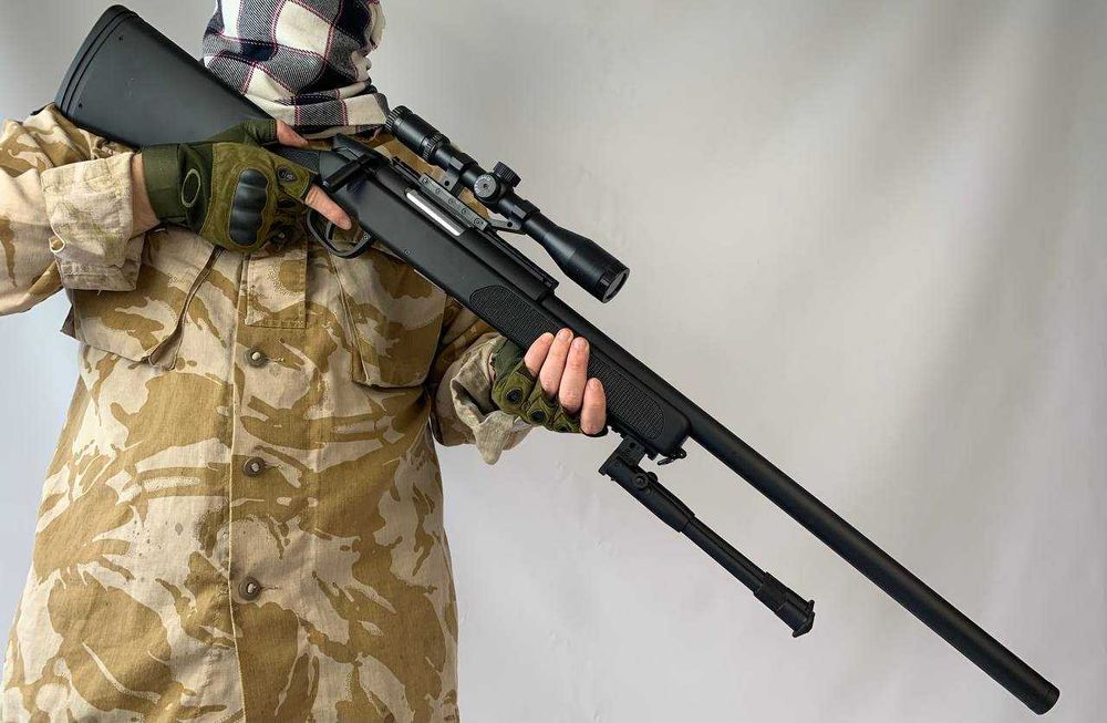 Металева дитяча снайперська гвинтівка Іграшкова реалістична та якісна