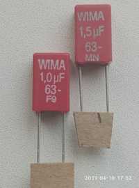 Конденсатори плівкові Wima 1 мкф 63 в (вироблені у Німеччині)