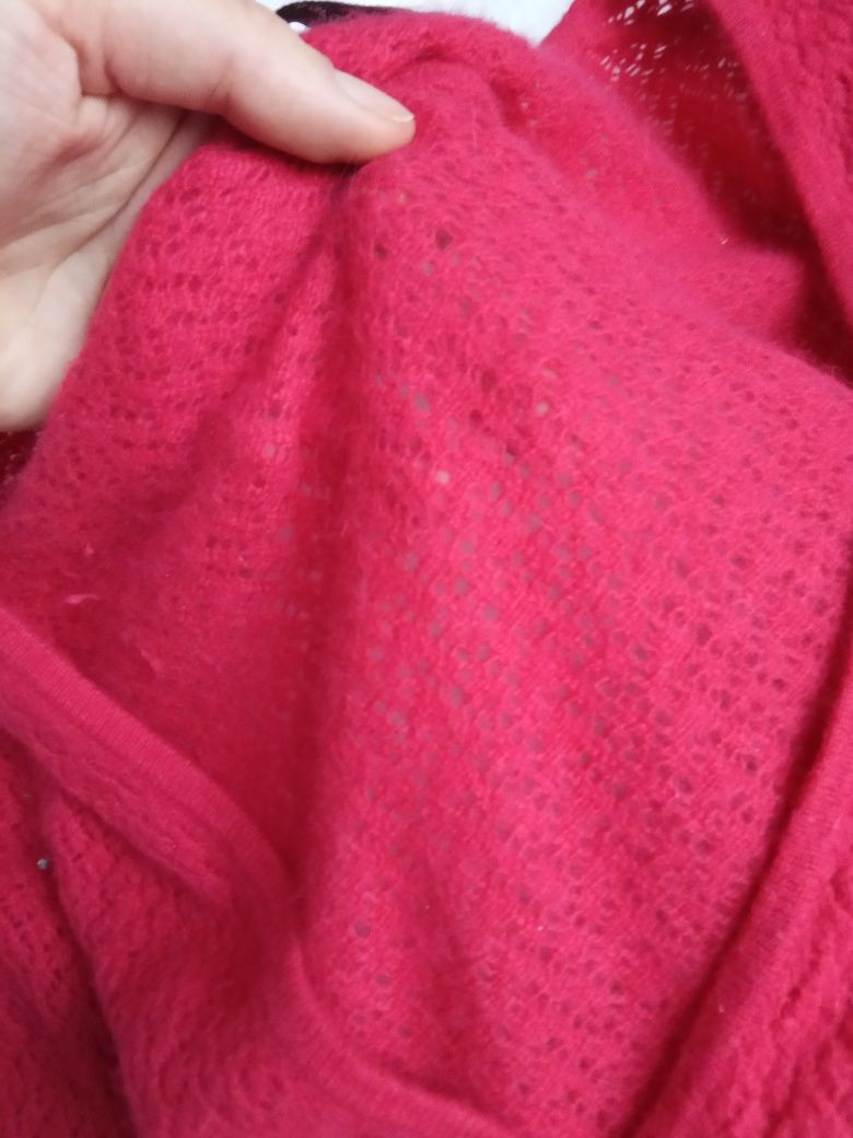 Sweterek kopertowy angora L