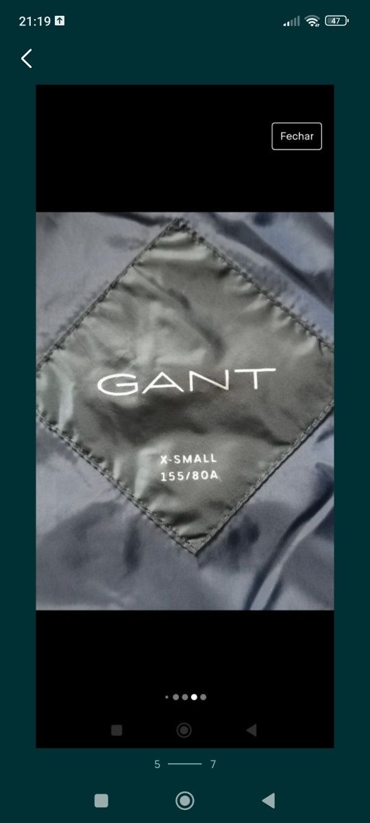 Casaco acolchoado Gant XS