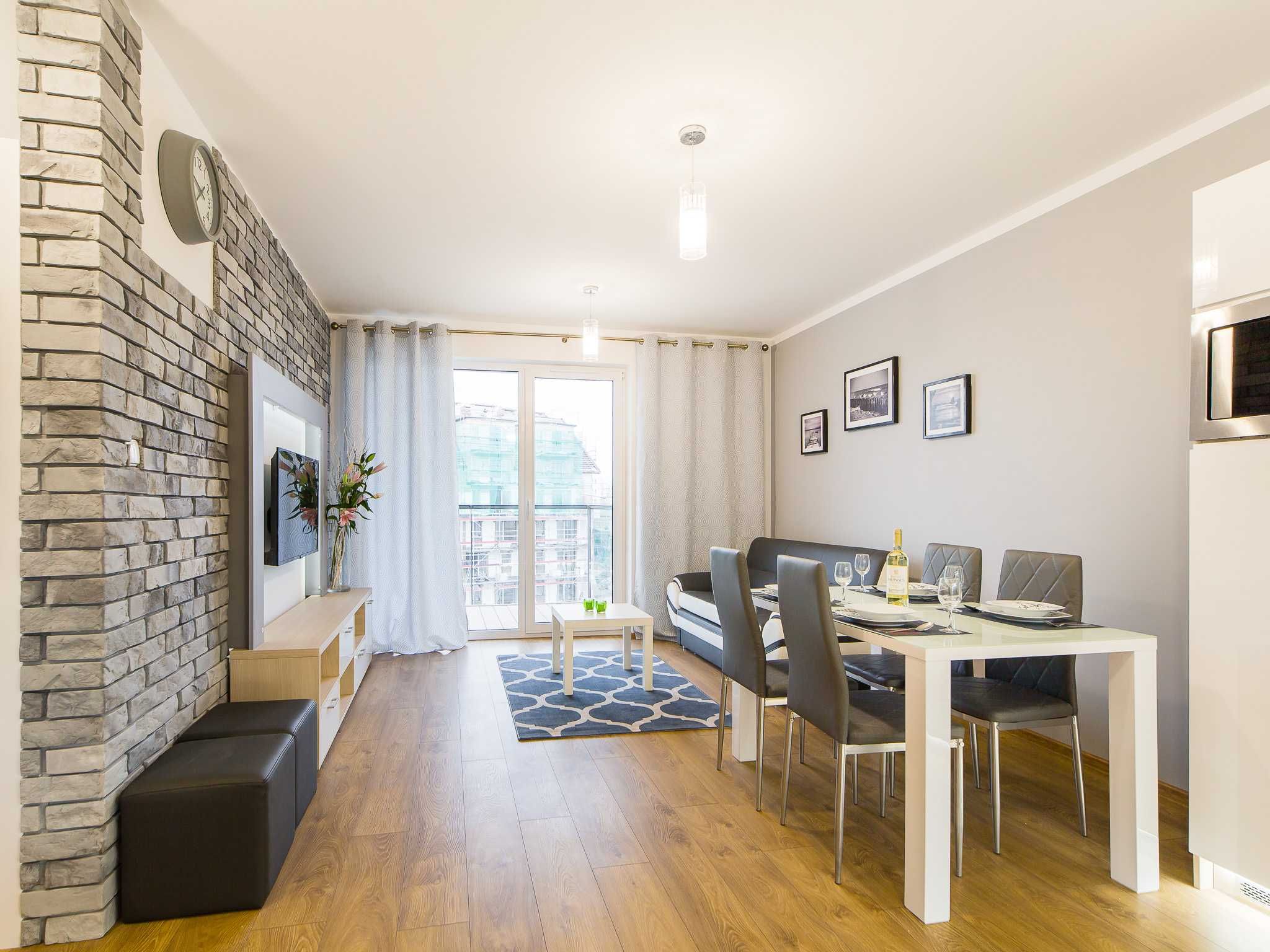 Apartament nad morzem Waterline z dostępem do kompleksu rekreacyjnego