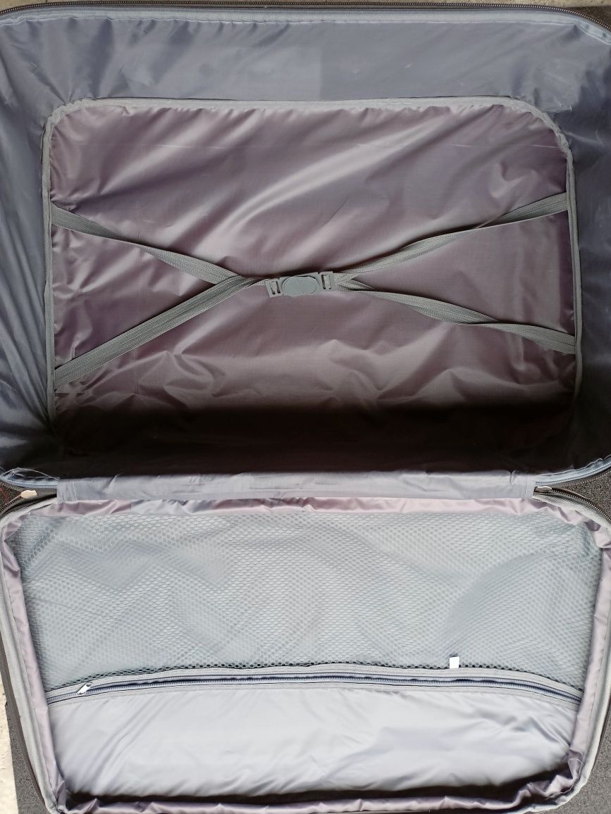 Komplet 3 walizek podróżnych DELI czerwono-czarne torby