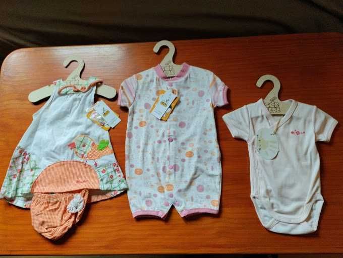 8 peças roupa menina 3 meses