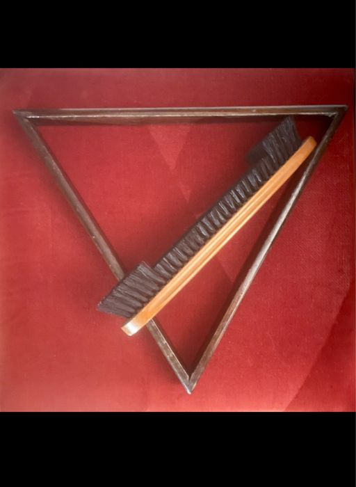 Bilhar / Snooker : Triângulo e escova (Vintage) ambos em madeira