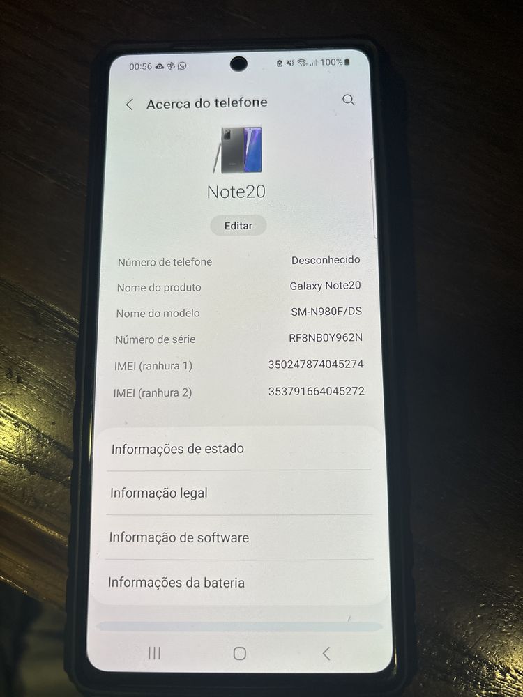 Samsung note 20 256gb