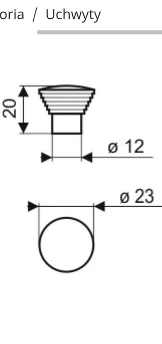 Gałki meblowe 35 sztuk uchwyty do mebli szafki szuflady Gamet GA09 ch