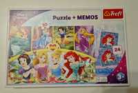 Trefl, Puzzle + Memos Disney Princess