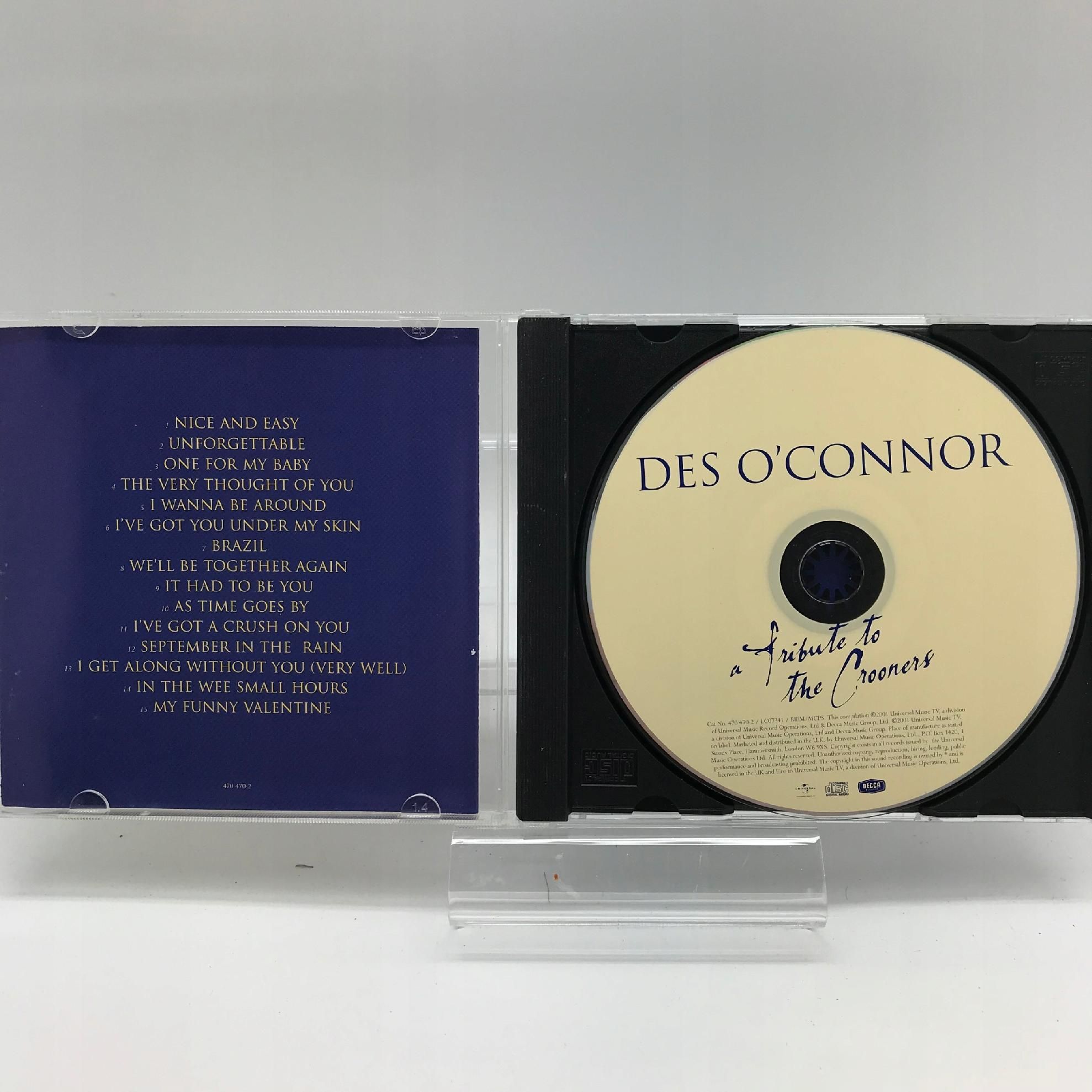 Cd - Des O'Connor - Tribute To The Crooners 2001 Muzyka Klasyczna