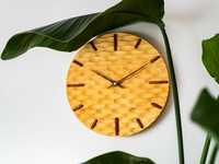 Ręcznie wykonany, zegar zegarek ścienny z drewna, drewniany 30cm
