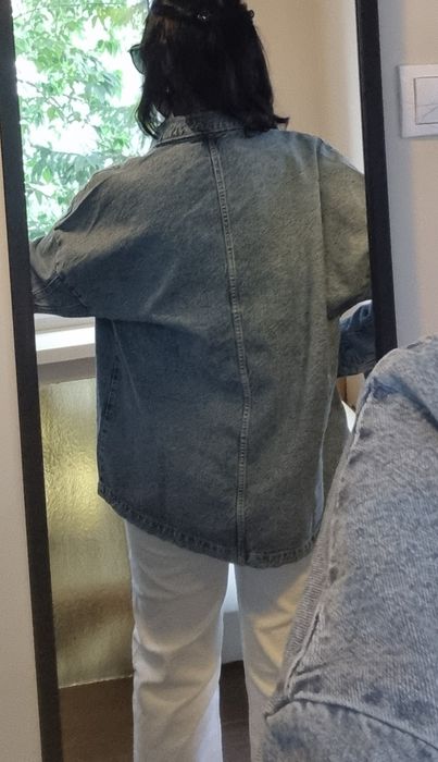 Damska gruba dżinsowa koszula oversize. Zara.