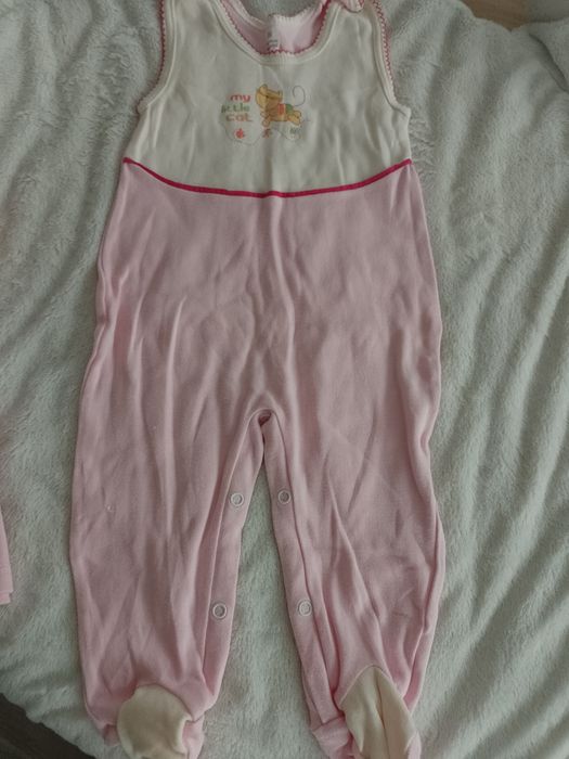 Pajac pajacyk różowy dla dziewczynki rozmiar 86