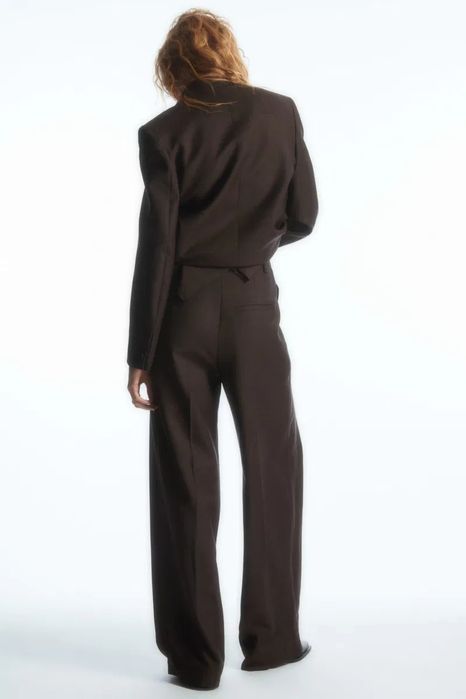 Cos шоколадні брюки із 100% вовни