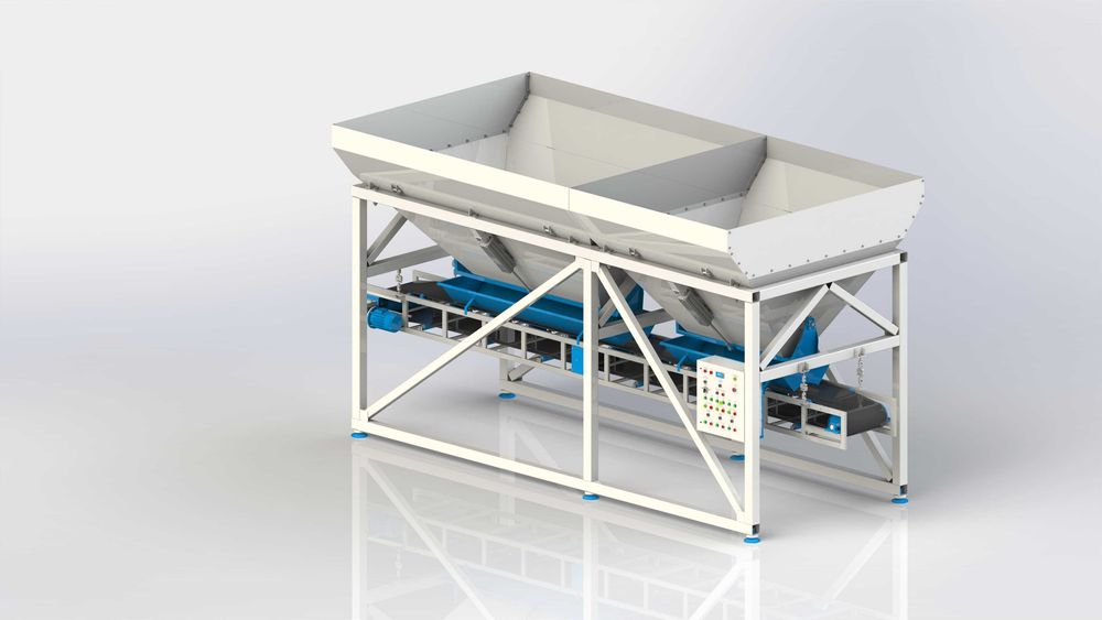 kosz zasypowy dozujący kruszywo ADM-1000  , Zespół ważąco dozujący