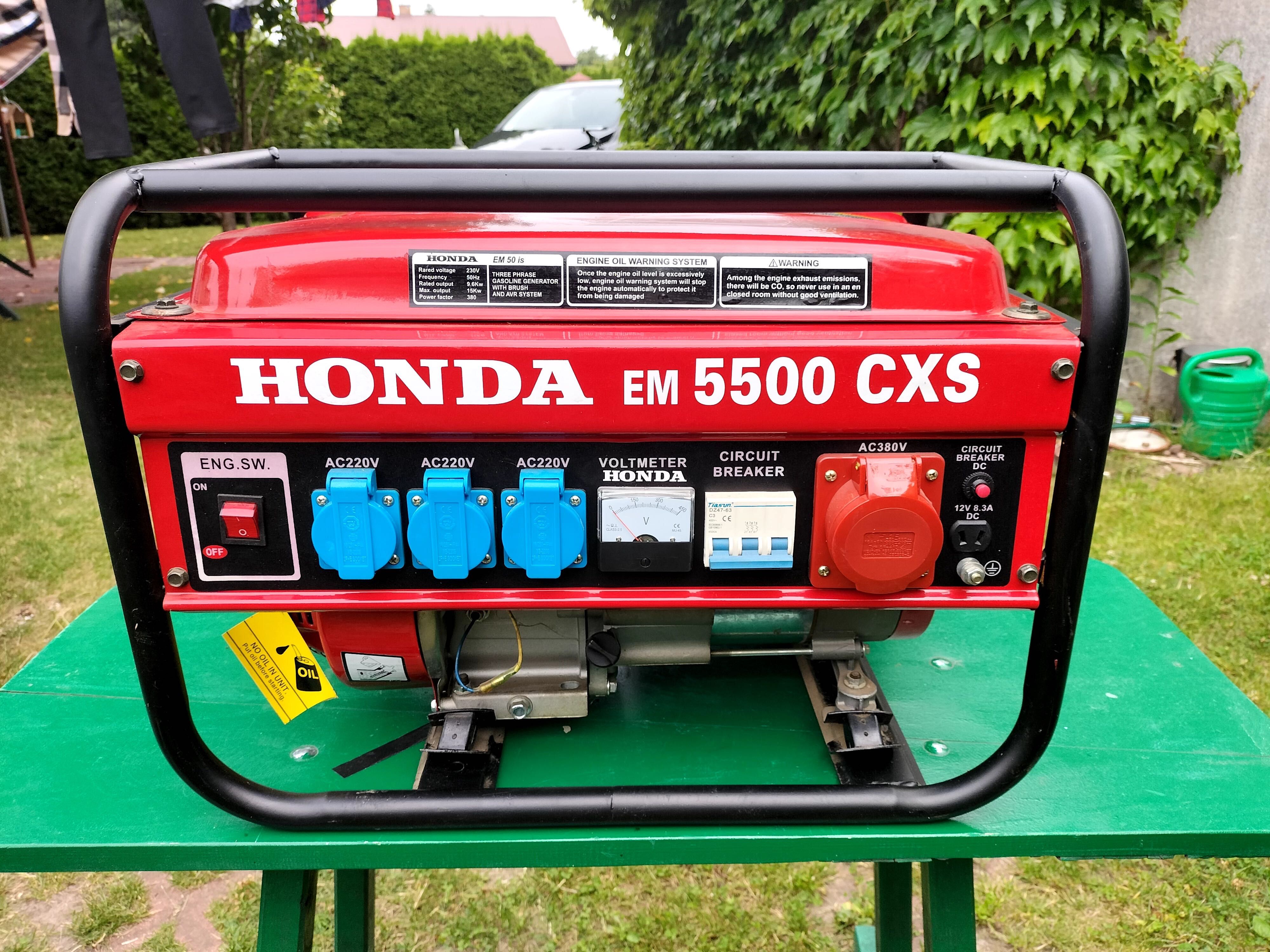 Nowy agregat prądotwórczy  HONDA EM 5500 CXS 9.6 kW