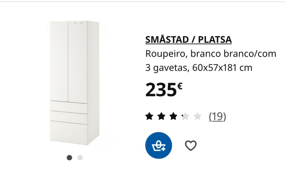Smastad / Platsa - Roupeiro para criança