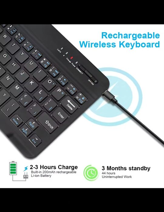 Nowa klawiatura bezprzewodowa Bluetooth T tablet laptop smartfon