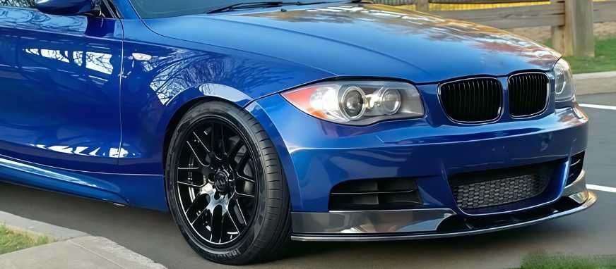 Dokładka zderzak M PAKIET SPLITTER CZARNY POŁYSK BMW E82 E88 2007/2013