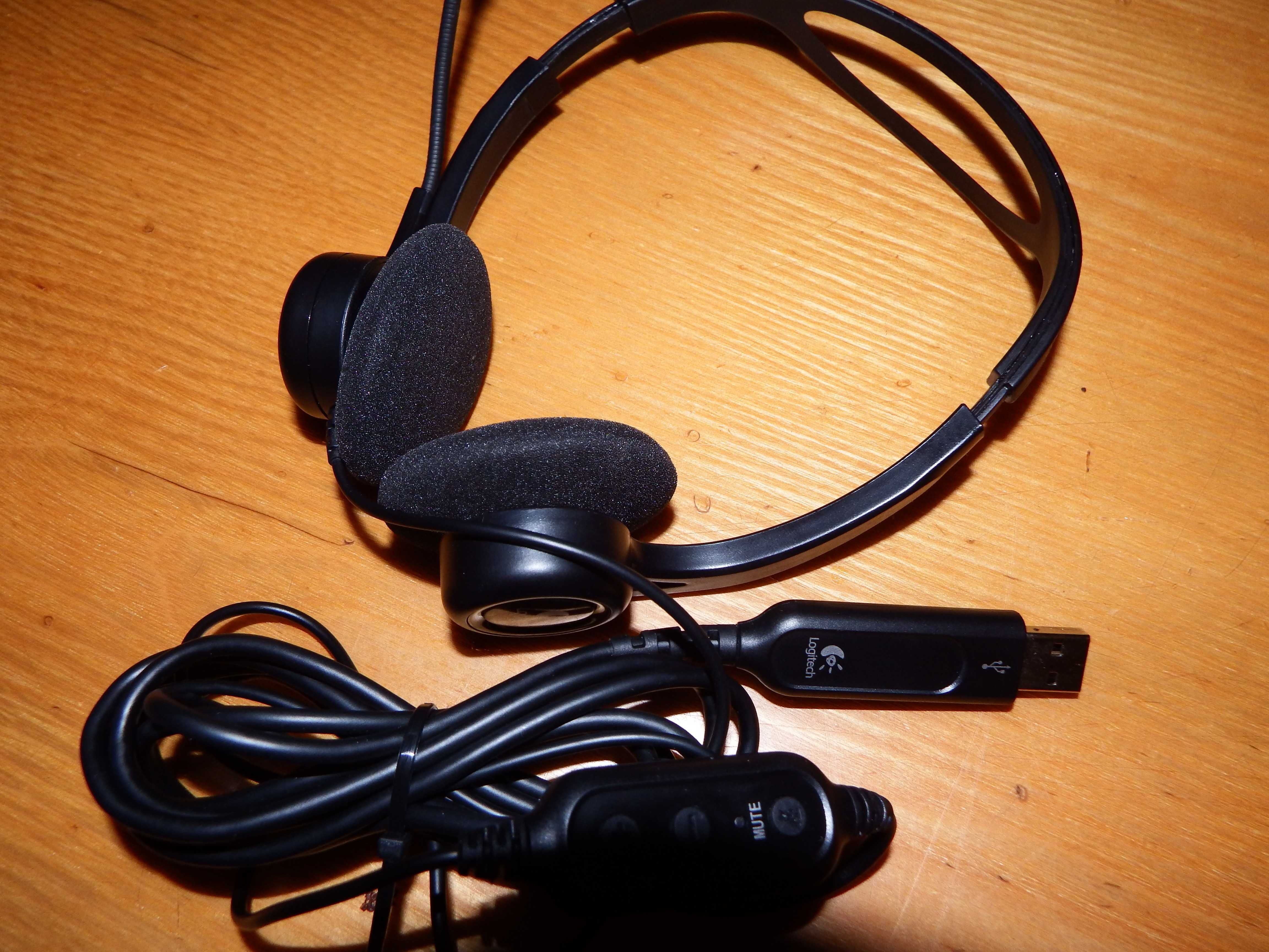 Słuchawki do komputera Logitech PC Headset 960 USB z mikrofonem ,nowe.