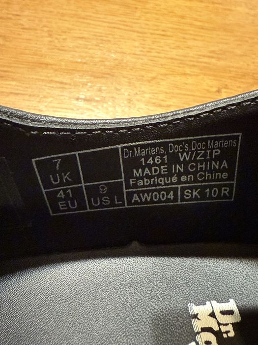 Туфлі Dr Martens 1461 w/zip black 40 нові