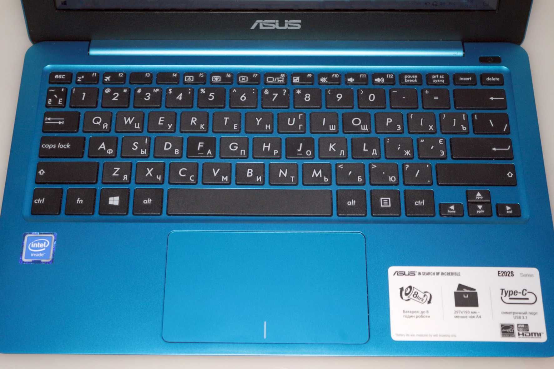 ASUS EeeBook E202S Turquoise