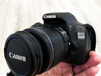 Дзеркальна камера Canon EOS 550D kit з об’єктивом, сумкою, карткою