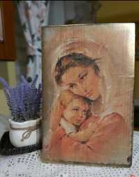 Obraz na desce Maryja z dzieciątkiem