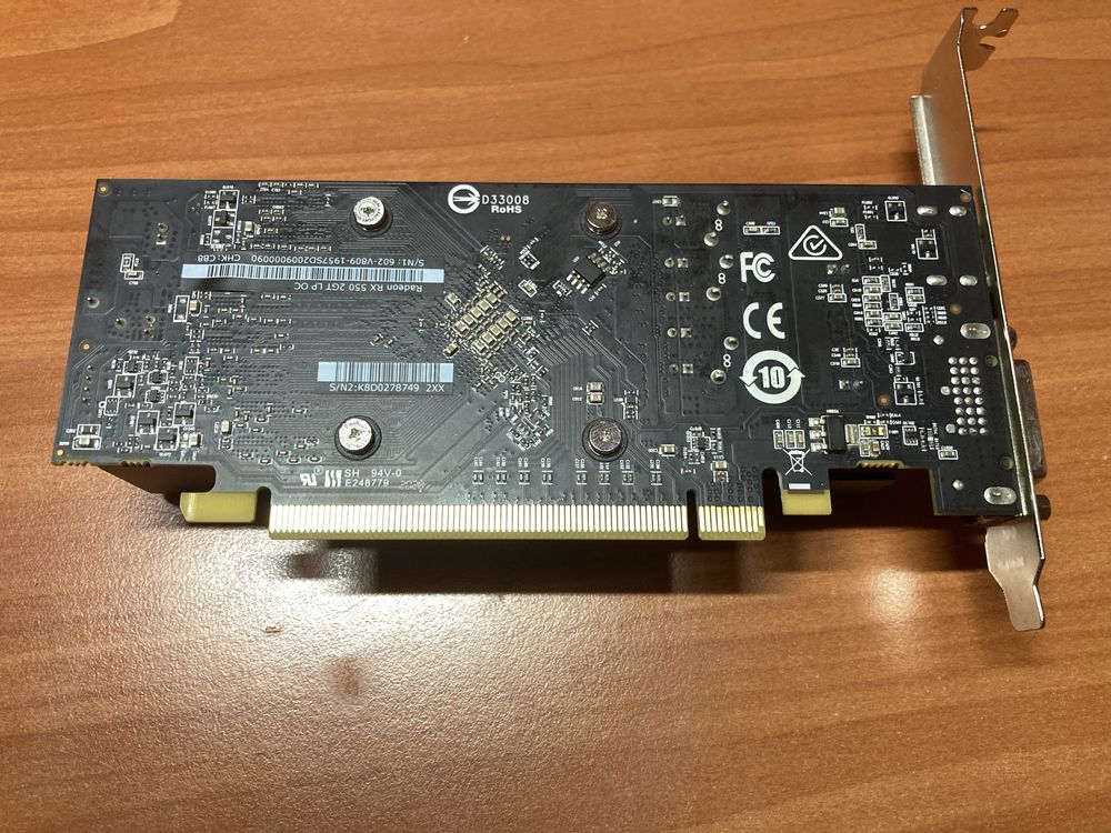 Відеокарта MSI RX550 2GB Low Profile