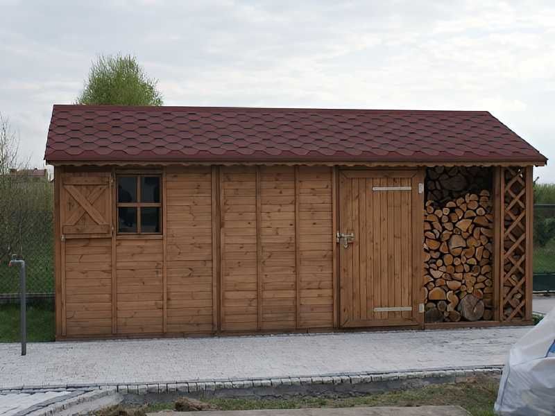 Drewutnia Kasia dach dwuspadowy 3x6 PRODUCENT