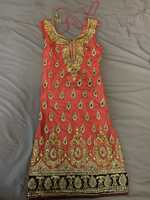 Индийский наряд, индийское платье, саре, платье для народных танцев