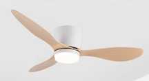 Nowoczesna lampa wentylator z oswietleniem led