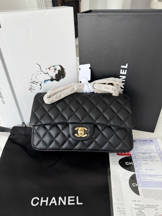 Сумка Chanel шкіра | чорна | золота фурнітура