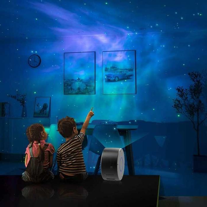 PROJEKTOR GWIAZD Lampka Nocna Rzutnik Dla Dzieci Led Laserowy Biały