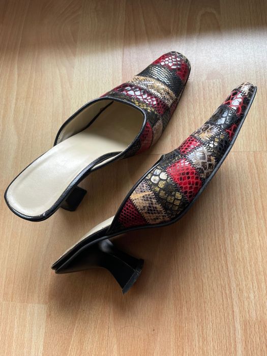 Klapki 37 wężowa skórka