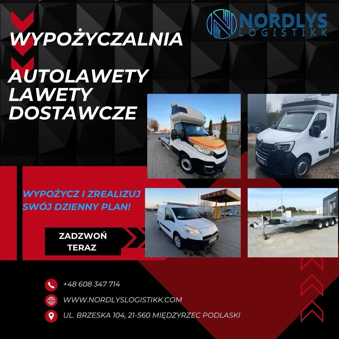 Wynajem wypożyczalnia laweta autolaweta dostawcze bus