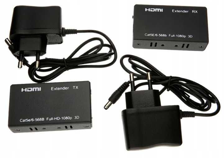 Extender Konwerter Hdmi Na Rj45 Po Skrętce Lan 60m