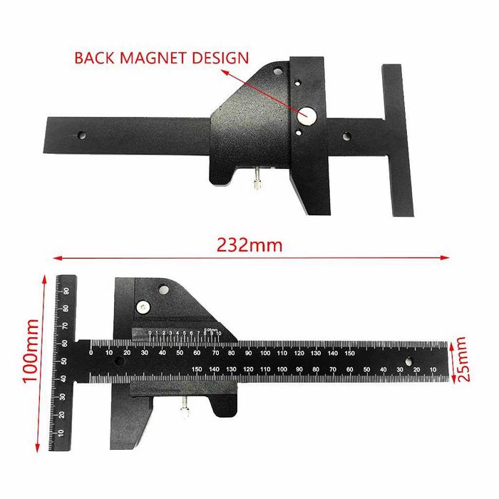 Nowa linijka do otworów typu T /linijka kątowa /stal nierdzewna !3796!
