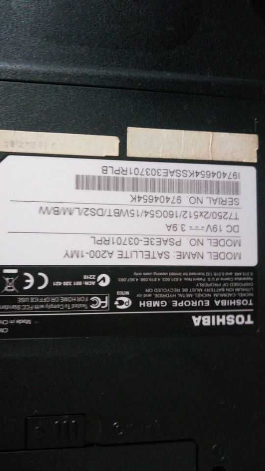 TOSHIBA Satellite A 200 - 1 my