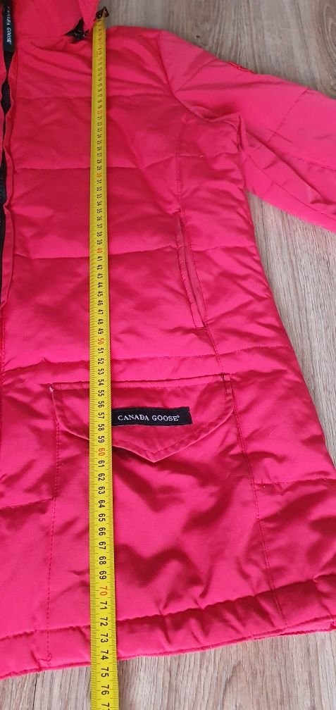 Canada Goose puchowa damska kurtka z kapturem rozmiar M wymiary foto