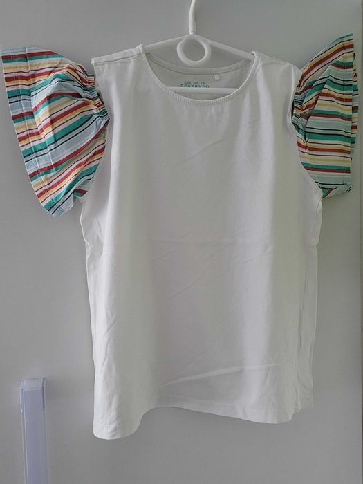 Bluzka Reserved 146 cold shoulders biała