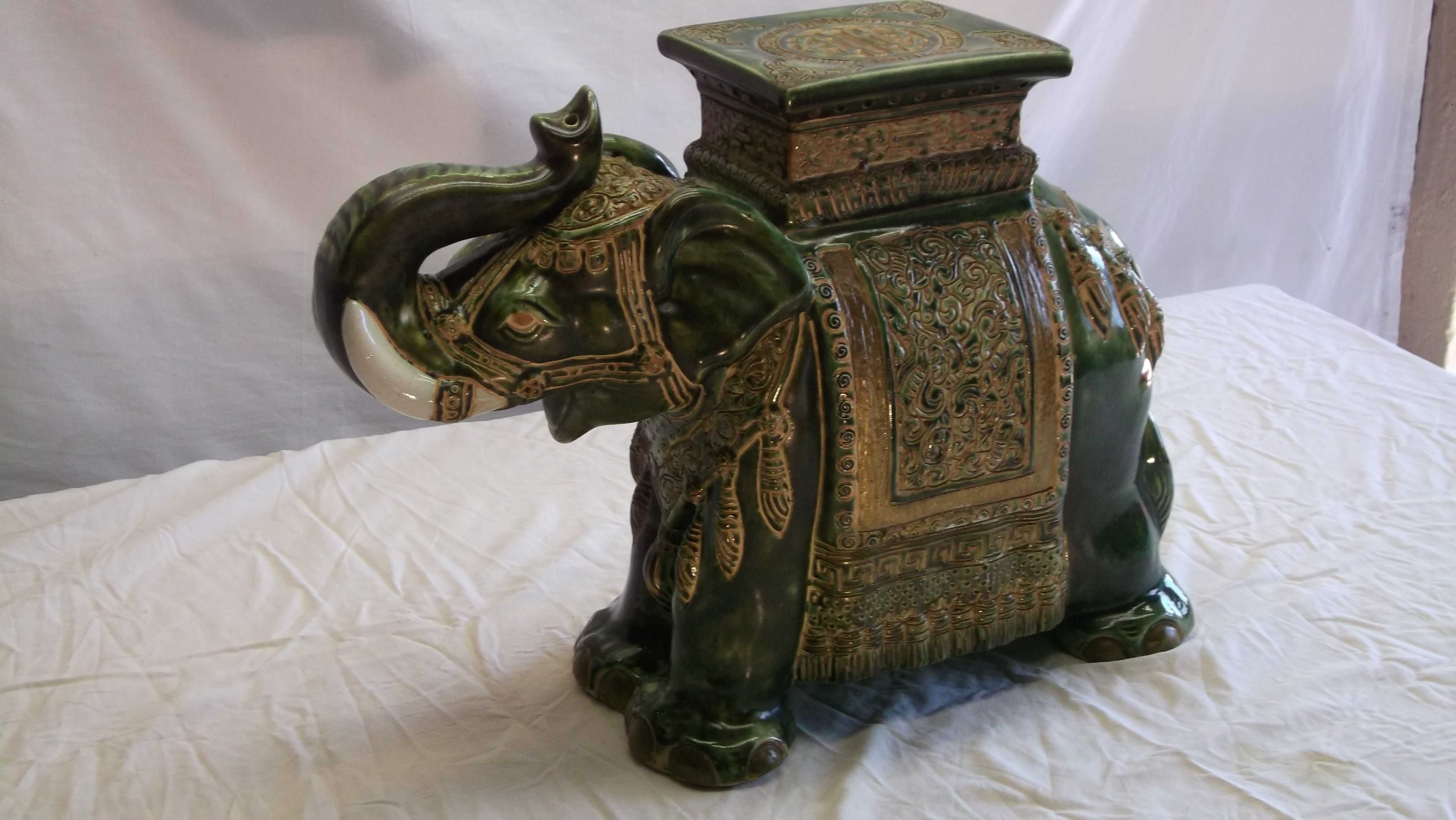 4x  Elefantes de cerâmica anos 70