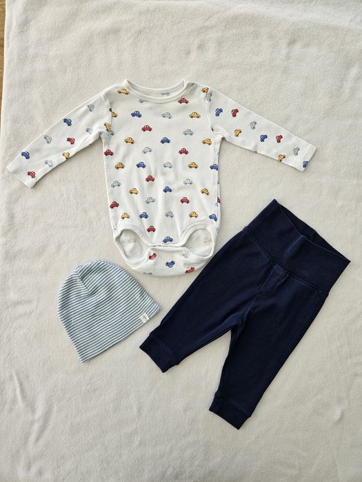 Zestaw Body spodnie rozm 62 bawełna H&M