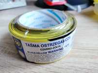 Taśma ostrzegawcza czarno żółta
