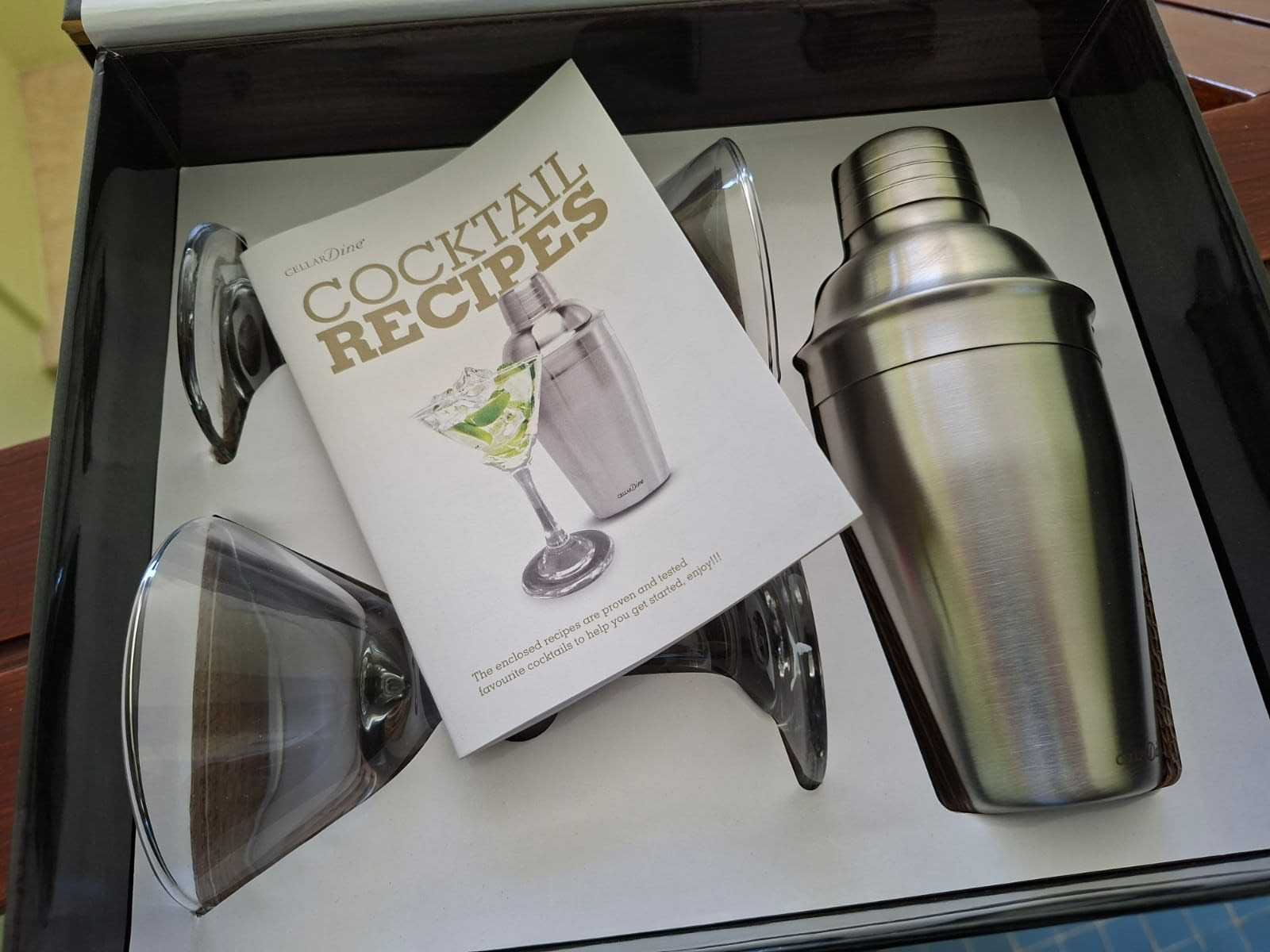 Cocktail Set 3 peças + Folheto receitas (nunca usado)
