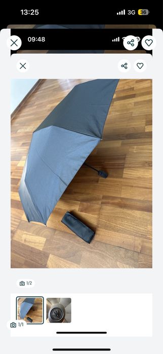 Parasol składany czarny skoda