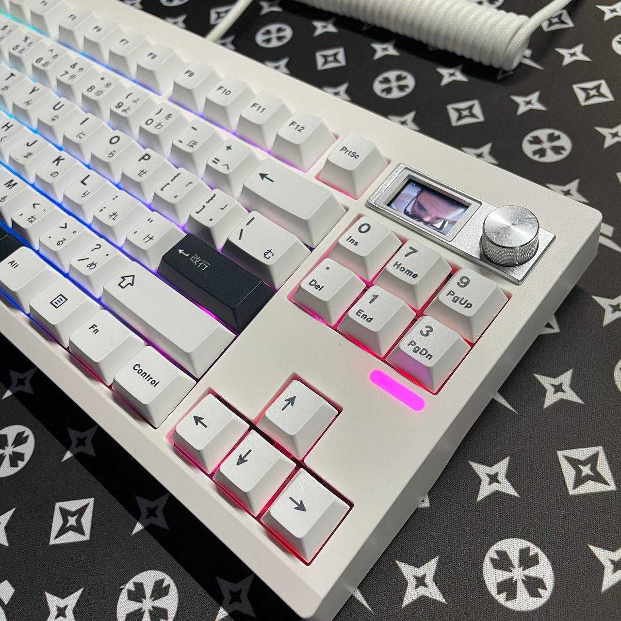 Кастомна механічна клавіатура GMK87, KTT Kang White V3 (RGB)