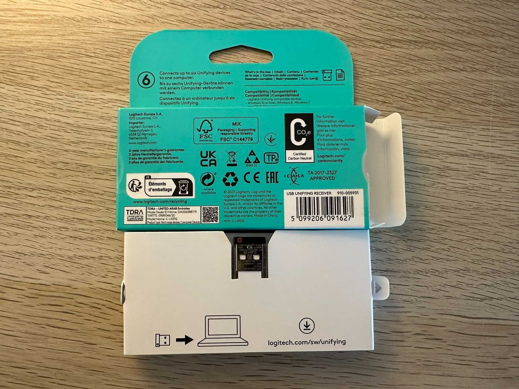 Receptor Logitech USB Unifying novo nunca usado