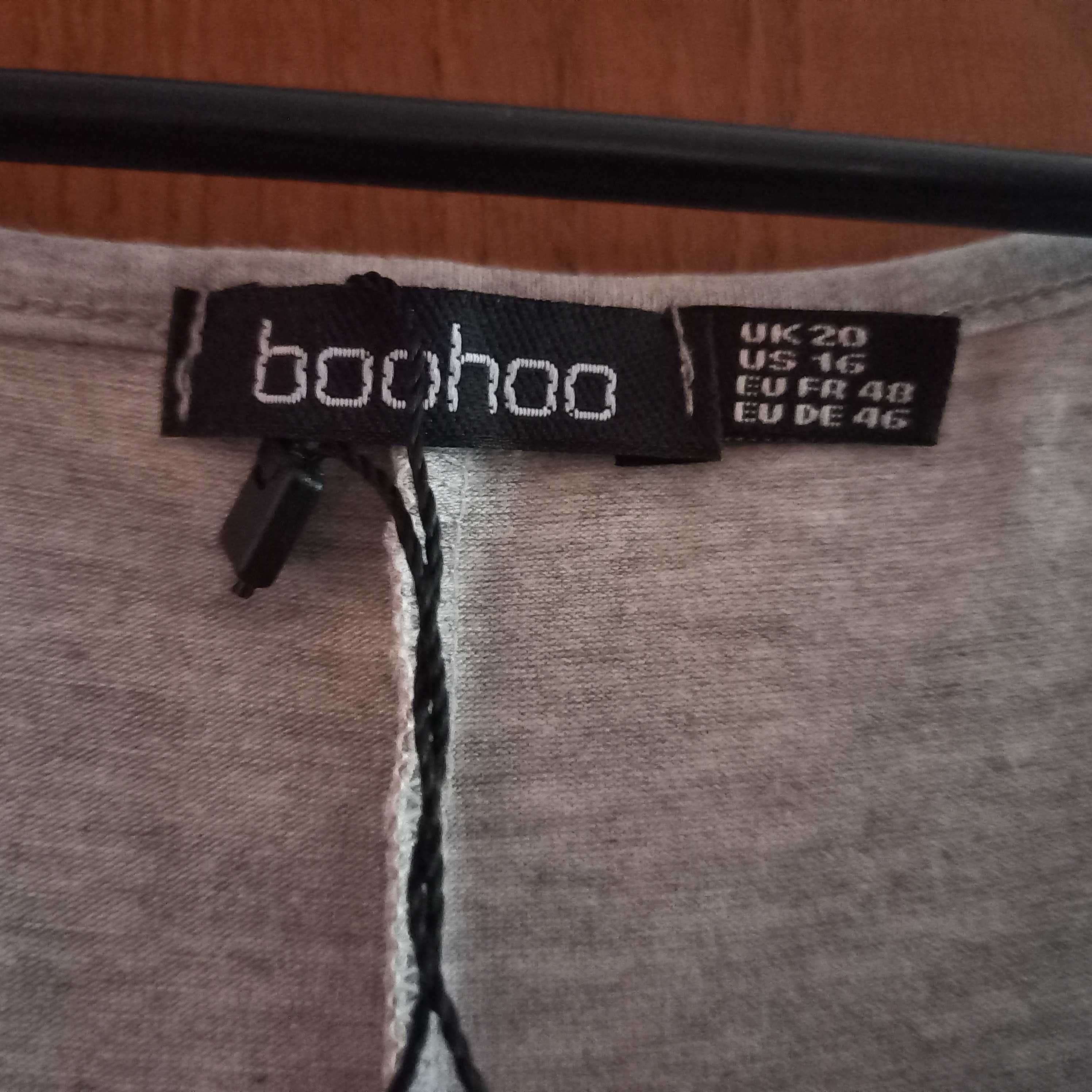BOOHOO maxi suknia szara nowa r.46