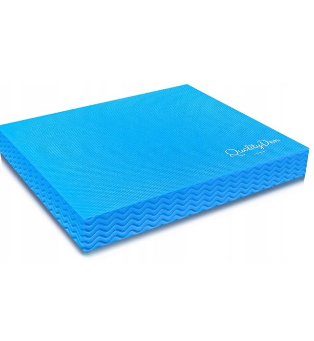 Mata do ćwiczeń Quality Den 40 cm x 33 cm odcienie niebieskiego